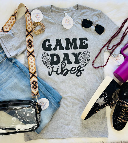 Game Day Leopard Football Tee