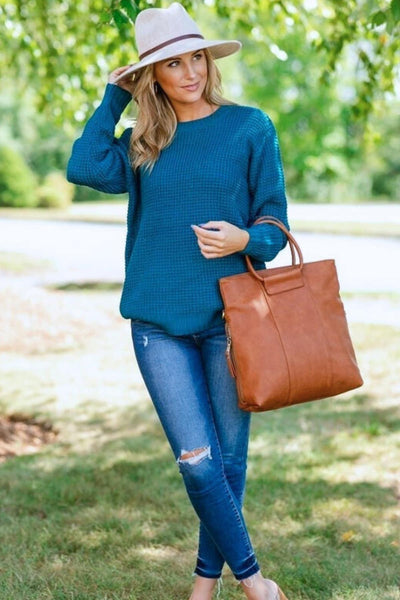 Fireside Classic Sweater Ocean Teal