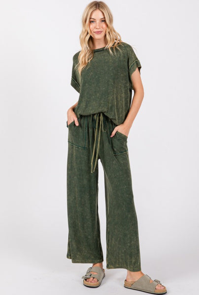 Mineral Wash 2PC SET Dark Green