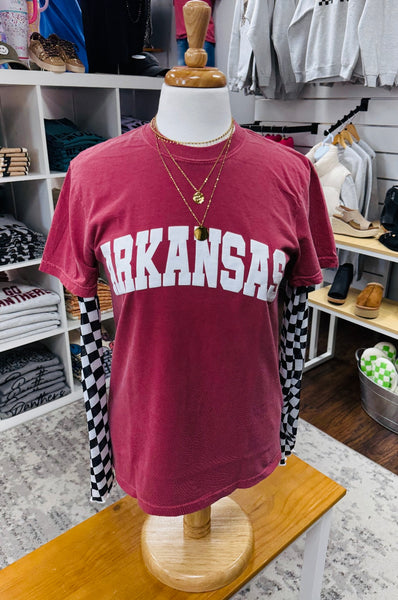 Comfort Colors Crimson Arkansas Tee