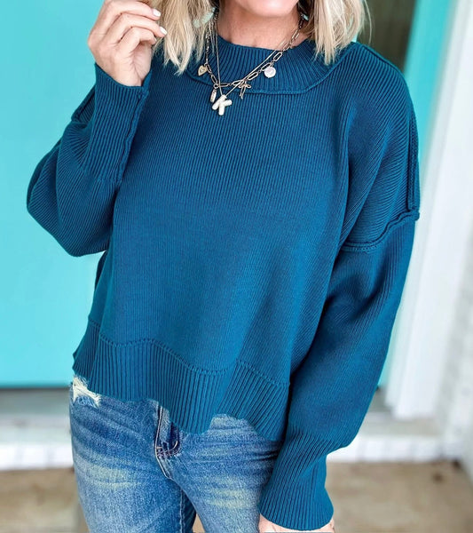 Classic Statement Sweater Teal
