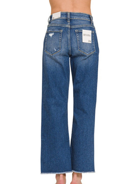 Zenana Dakota Straight Leg Dark Wash Jean