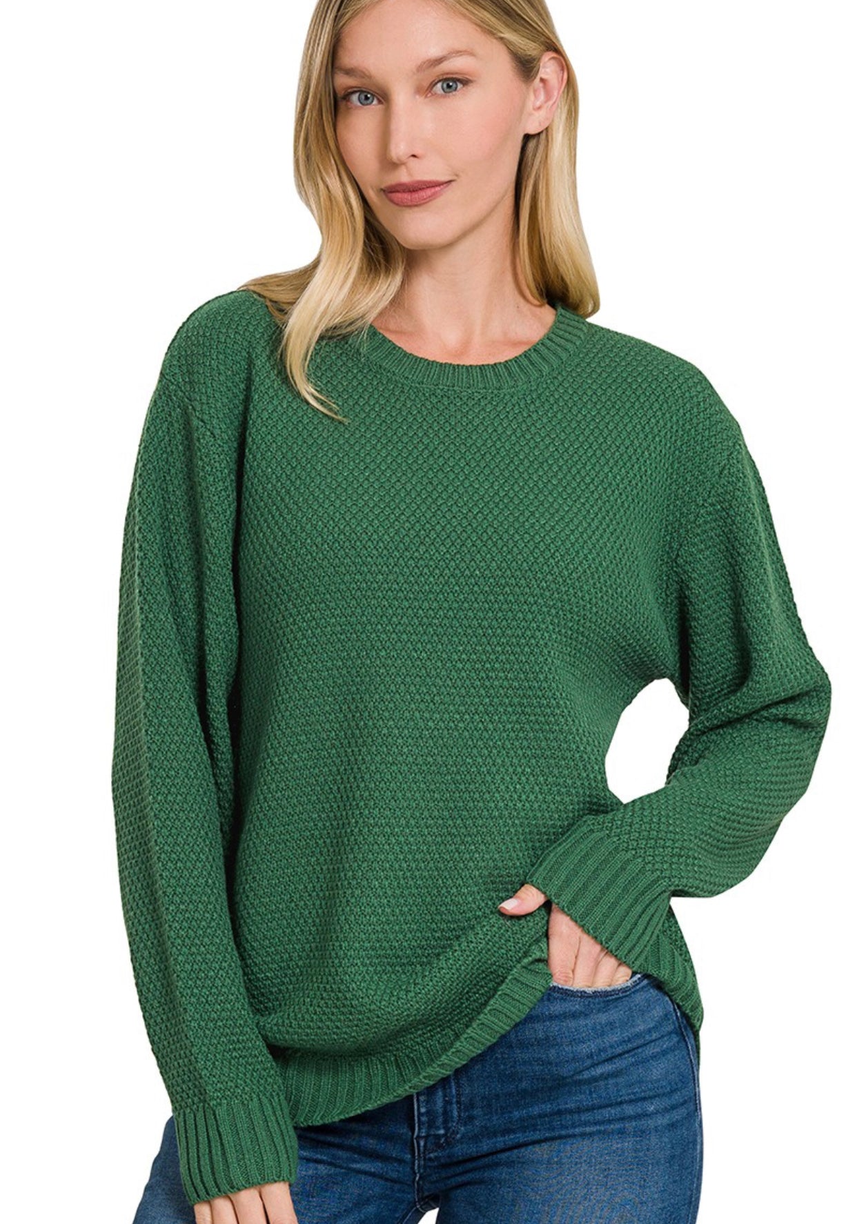 Malibu Knit Sweater Wintergreen