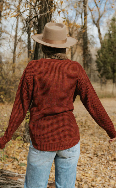 Austin Knit Sweater Rust
