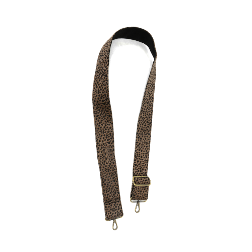 Guitar Strap Brown Lynx Faux Fur