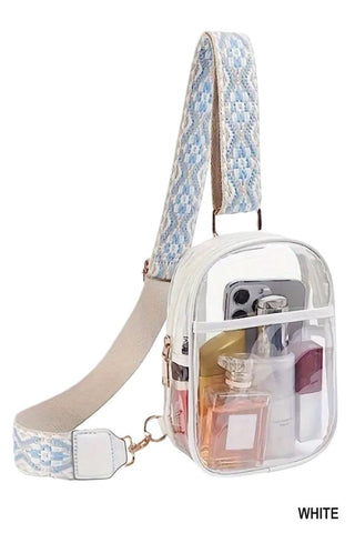 Guitar Strap Clear Sling Bag