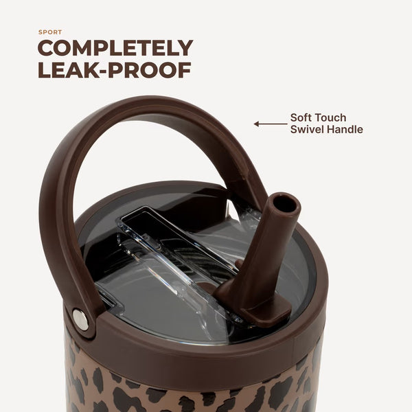 HydroJug Sport 32oz Brown Leopard
