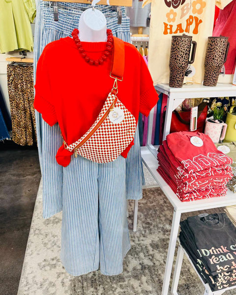 Red Classic Statement Sweater