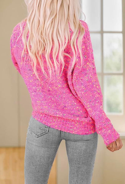 Hot Pink Confetti Sweater