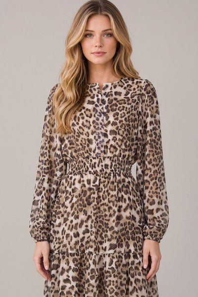 Kristen Leopard Maxi Dress