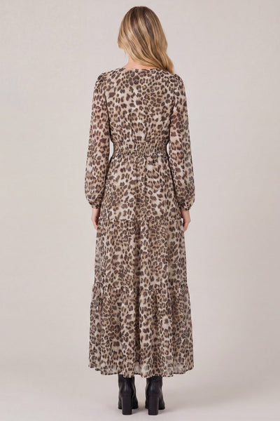 Kristen Leopard Maxi Dress