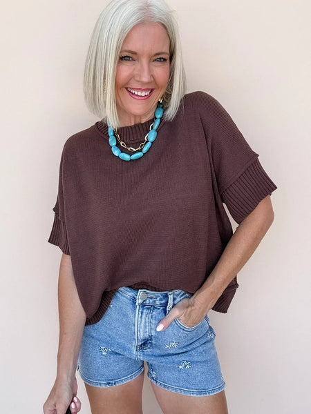 Chocolate Solid Favorite Sweater