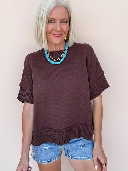 Chocolate Solid Favorite Sweater