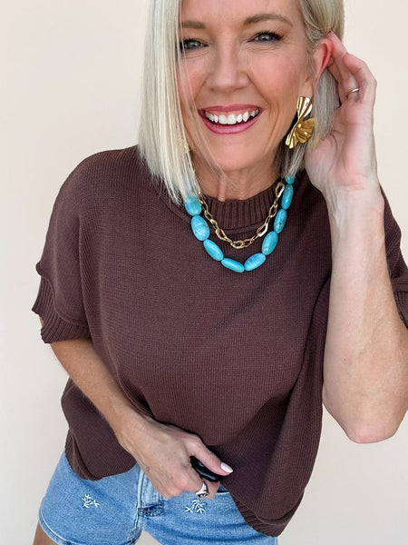 Chocolate Solid Favorite Sweater