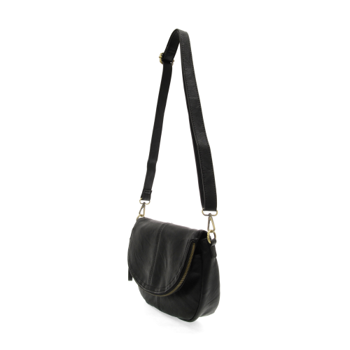 Joy Susan Helene Saddle Crossbody Bag Black