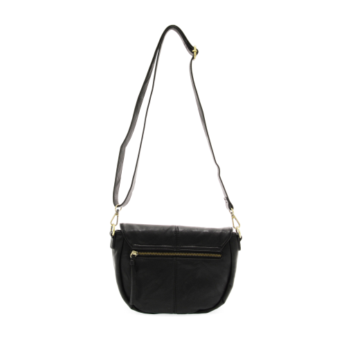 Joy Susan Helene Saddle Crossbody Bag Black