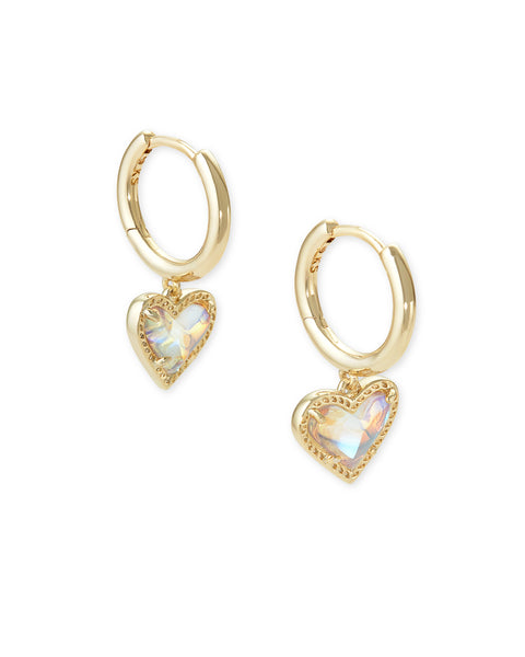 KS ARI HEART HUGGIE EARRINGS GOLD