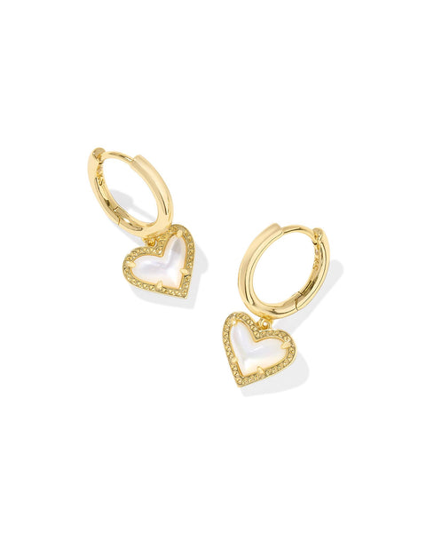 KS ARI HEART HUGGIE EARRINGS GOLD