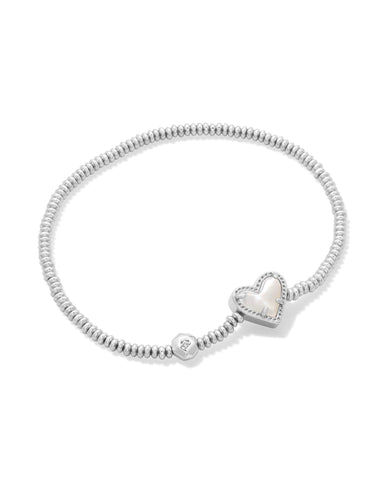 KS ARI HEART STRETCH BRACELET SILVER