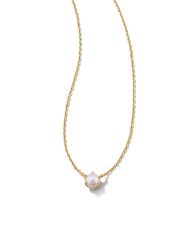 KS ASHTON PEARL PENDANT NECKLACE GOLD