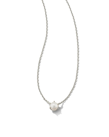 KS ASHTON PEARL PENDANT NECKLACE SILVER