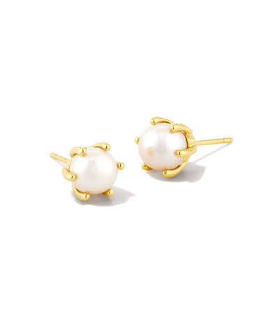 KS Ashton Pearl Stud Earring Gold