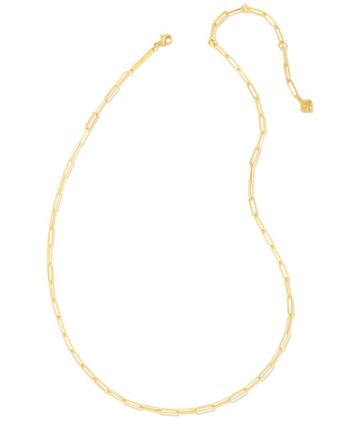 KS COURTNEY PAPERCLIP NECKLACE GOLD