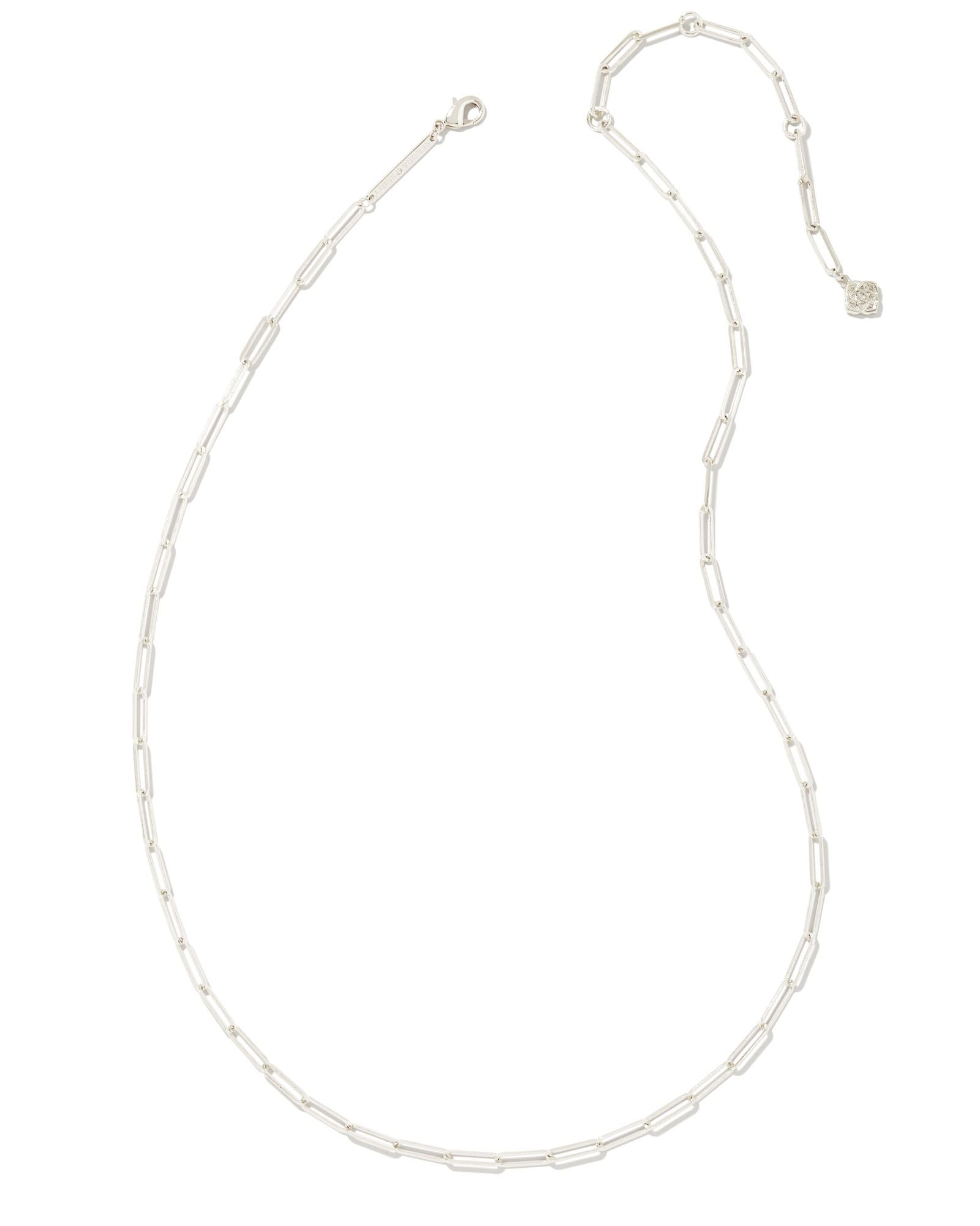 KS COURTNEY PAPERCLIP NECKLACE SILVER