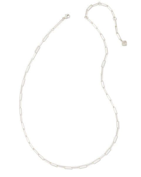 KS COURTNEY PAPERCLIP NECKLACE SILVER