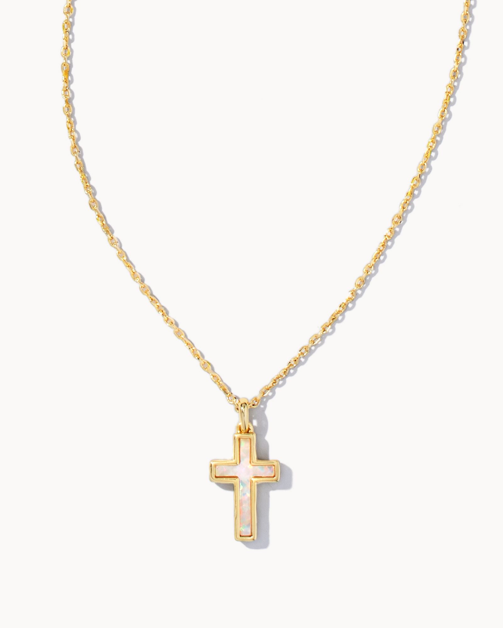 KS CROSS PENDANT NECKLACE GOLD