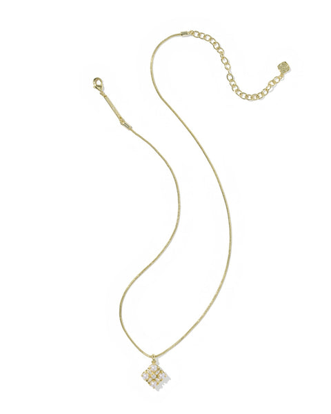 KS DIRA PEARL SHORT PENDANT NECKLACE GOLD