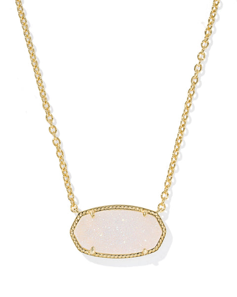 KS ELISA STATEMENT SHORT PENDANT NECKLACE GOLD