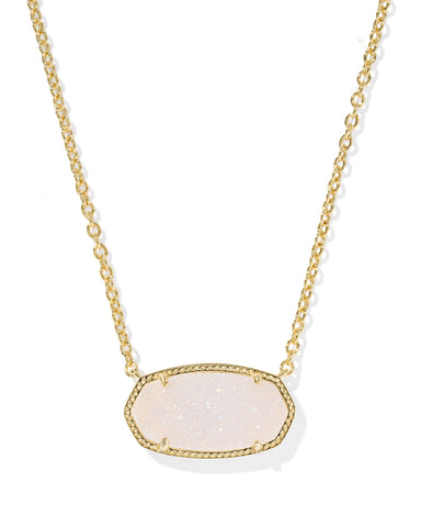 KS ELISA STATEMENT SHORT PENDANT NECKLACE GOLD
