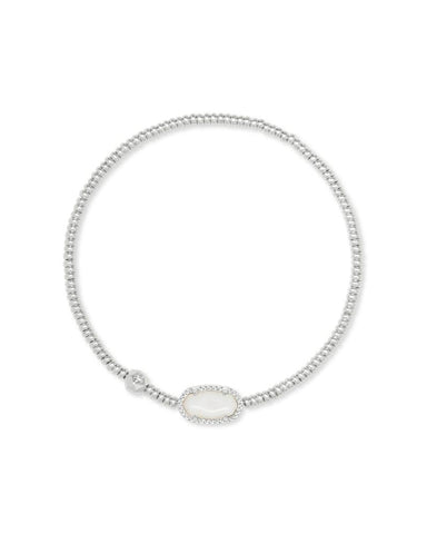 KS GRAYSON STRETCH BRACELET RHODIUM