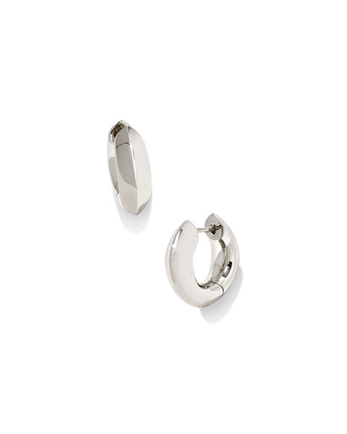 KS MIKKI METAL HUGGIE EARRINGS SILVER