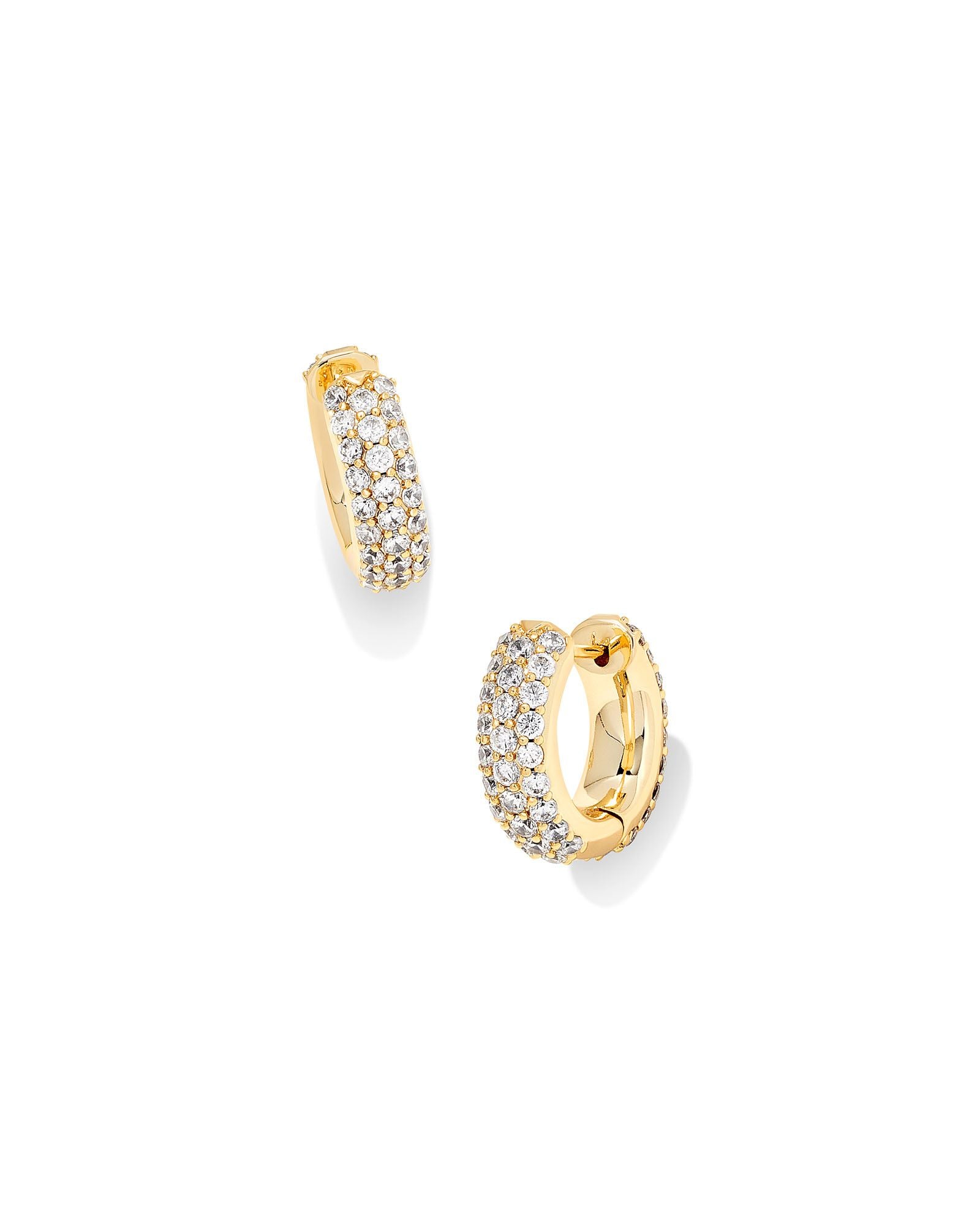 KS MIKKI PAVE HUGGIE EARRINGS GOLD