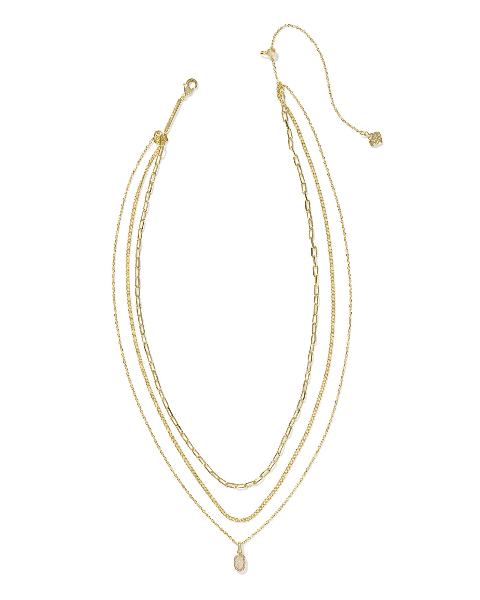 KS Mini Elisa Triple Strand Necklace Gold