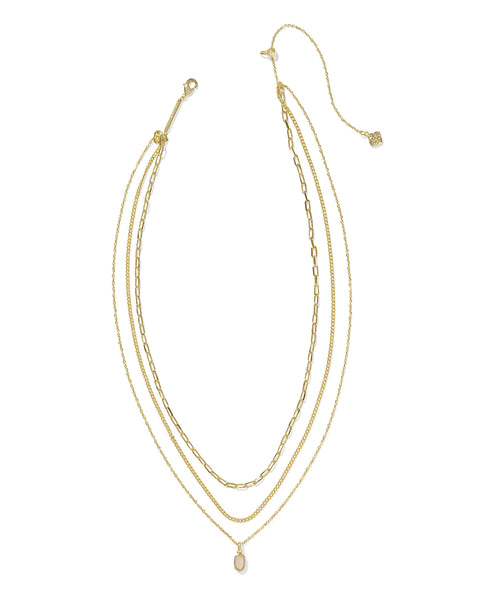 KS Mini Elisa Triple Strand Necklace Gold