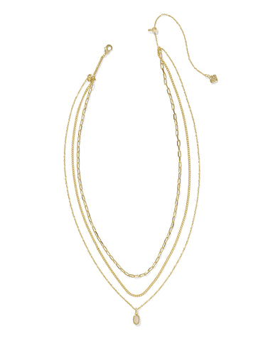 KS Mini Elisa Triple Strand Necklace Gold