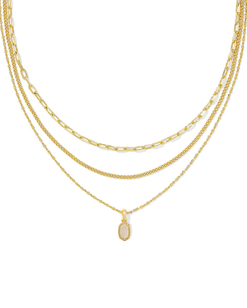 KS Mini Elisa Triple Strand Necklace Gold