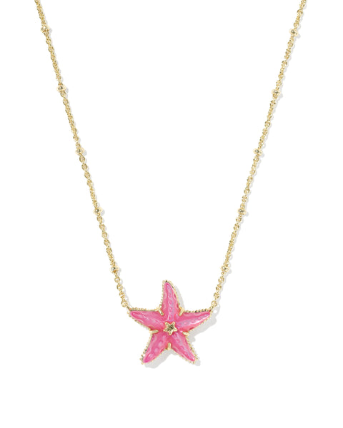 KS PARKER STARFISH PENDANT NECKLACE Bright Pink
