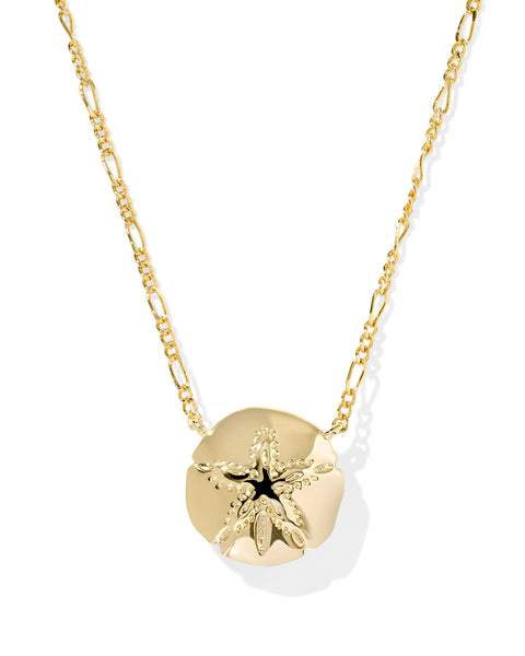 KS Sand Dollar Short Pendant Necklace Gold
