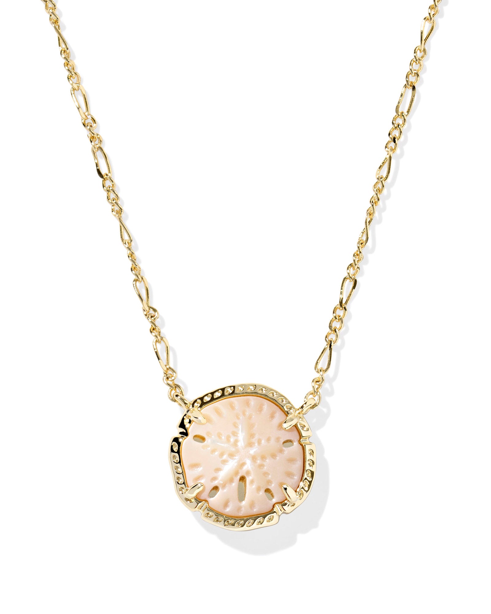 KS Sand Dollar Short Pendant Necklace Gold