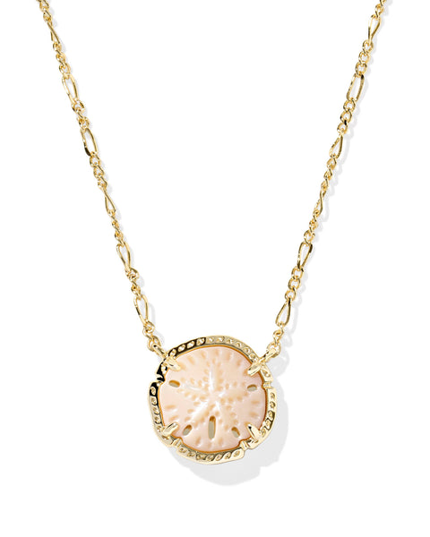 KS Sand Dollar Short Pendant Necklace Gold