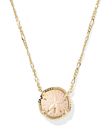 KS Sand Dollar Short Pendant Necklace Gold
