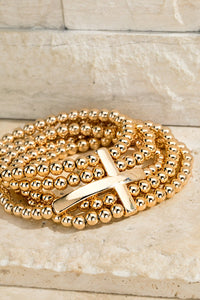 Multi Layer Cross Bracelet