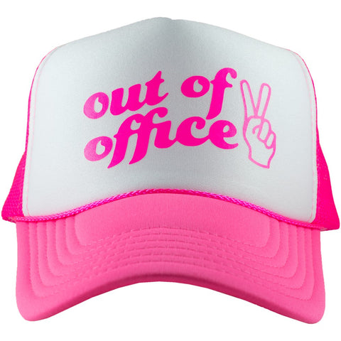 Out of Office Foam Trucker Hat White