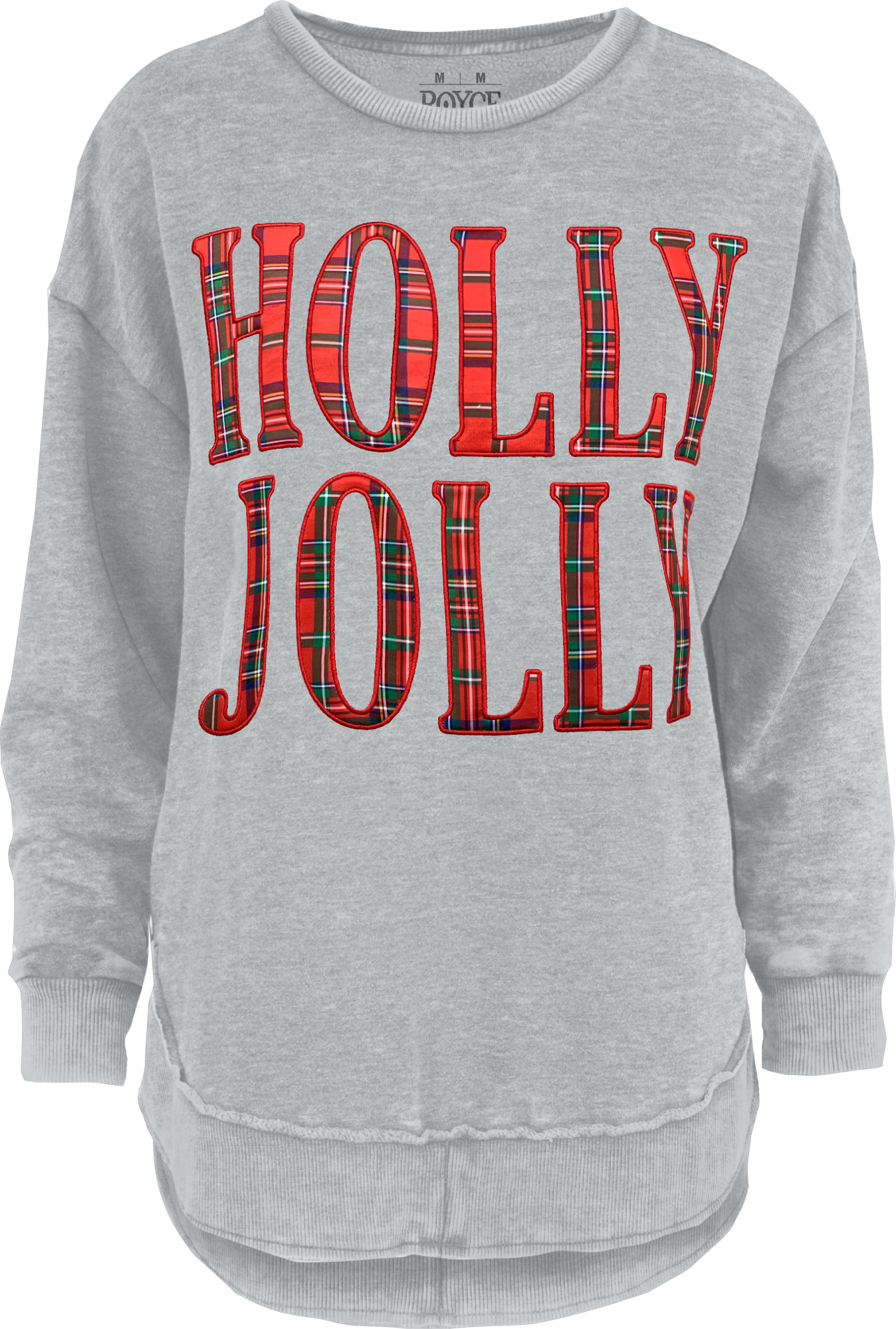 Royce Plaid Holly Jolly Fleece Hi-Lo Sweatshirt