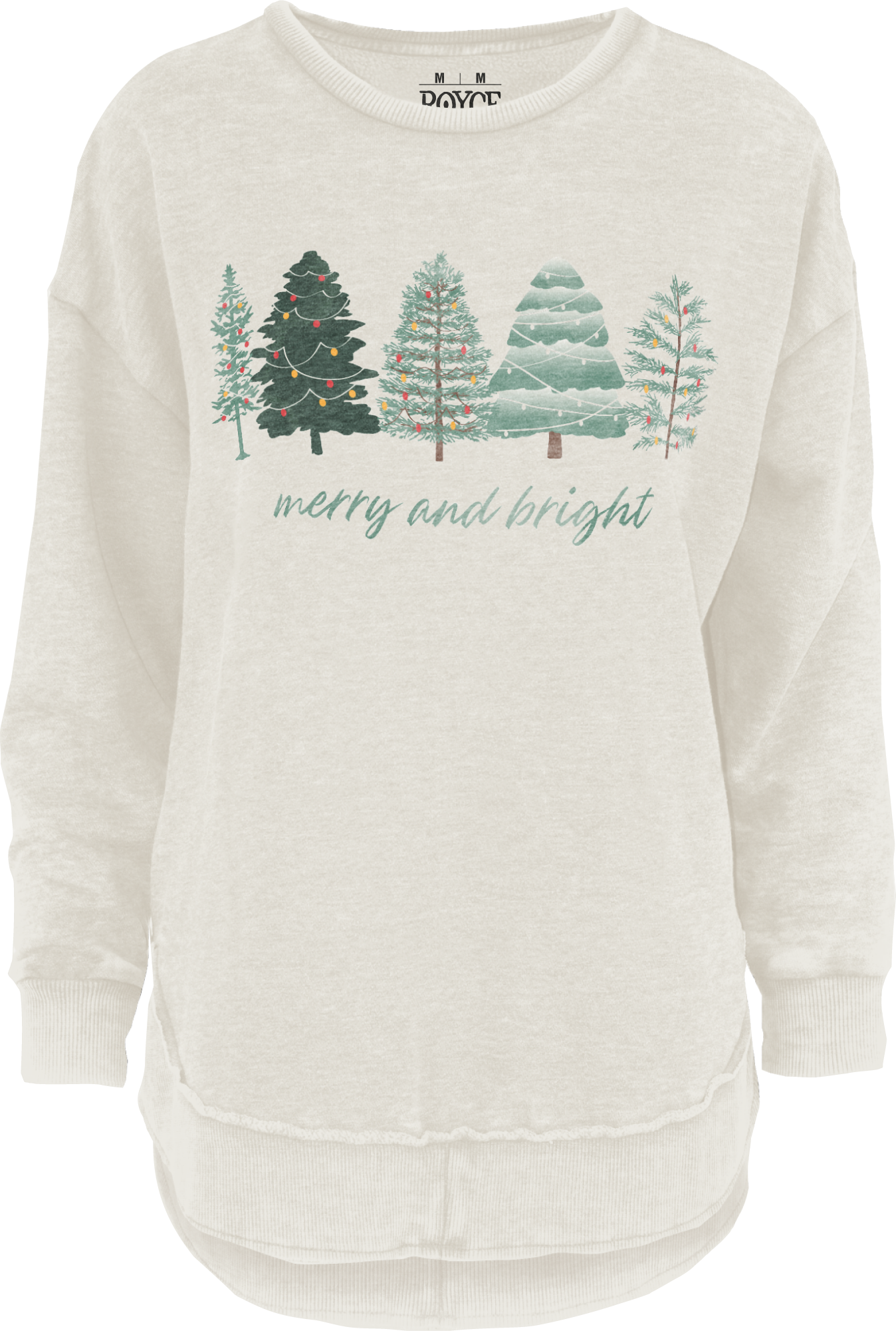 Royce Merry and Bright Fleece Hi-Lo Sweatshirt Ivory