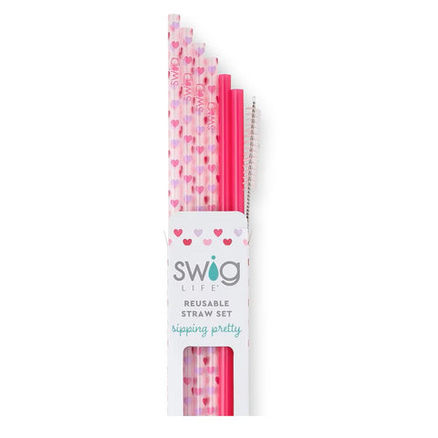 SWIG Falling In Love + Pink Straw Set